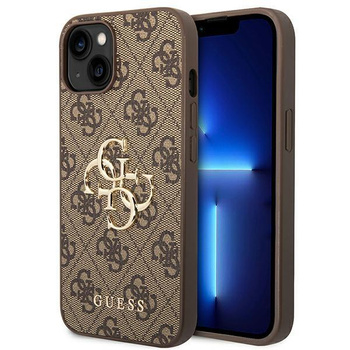 Guess 4G Big Metal Logo - iPhone 14 Plus Case (brown)