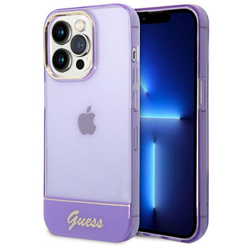 Guess Translucent - Etui iPhone 14 Pro Max (fioletowy)