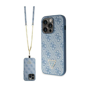 Guess Crossbody 4G Metal Logo - Coque iPhone 14 Pro (bleu)