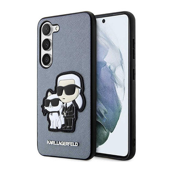 Karl Lagerfeld NFT Saffiano Karl & Choupette - Étui Samsung Galaxy S23 (gris)