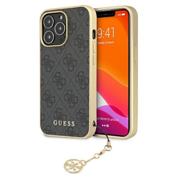 Guess 4G Charms Collection - Coque pour iPhone 13 Pro Max (gris)