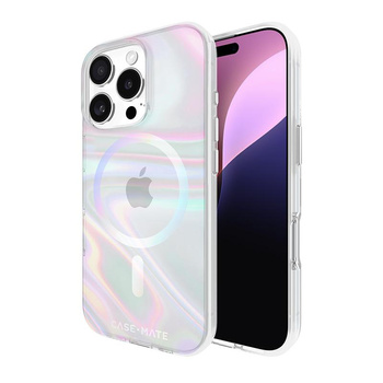 Case-Mate Soap Bubble MagSafe - Étui pour iPhone 16 Pro (Iridescent)