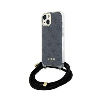 Guess Crossbody Cord 4G Print - iPhone 15 Case (black)