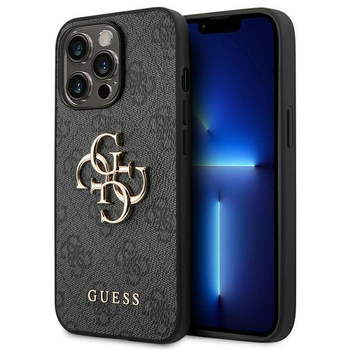 Guess 4G Big Metal Logo - iPhone 14 Pro Max Tasche (grau)