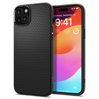 Spigen Liquid Air - Etui do iPhone 15 Plus (Matte Black)