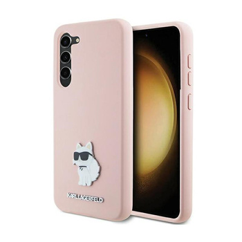 Karl Lagerfeld Silicone Choupette Metal Pin - Samsung Galaxy S24 Case (pink)