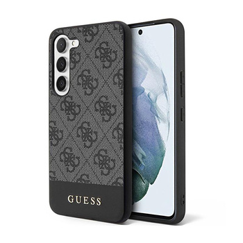 Guess 4G Bottom Stripe Metall Logo Kollektion - Samsung Galaxy S24 Tasche (schwarz)