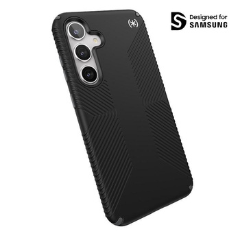 Speck Presidio2 Grip - Samsung Galaxy S24+ Case (Black/Slate Grey/White)