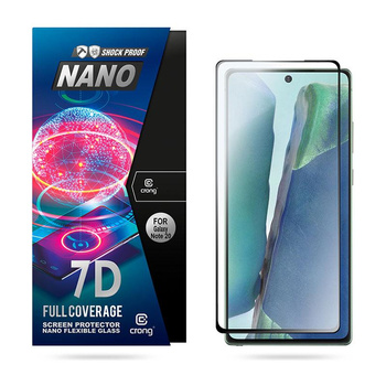 Crong 7D Nano Flexible Glass - Bruchsicheres 9H-Hybridglas für den gesamten Bildschirm des Samsung Galaxy Note 20