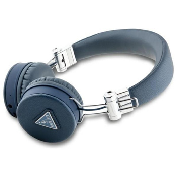 Guess Grained Classic Round Shape - Casque intra-auriculaire sans fil Bluetooth ENC (bleu)