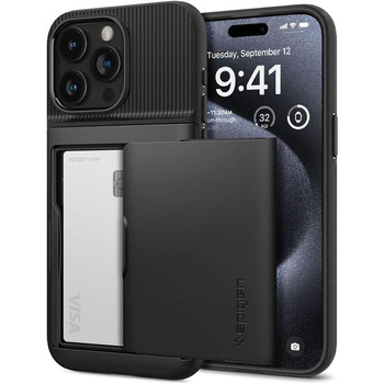 Spigen Slim Armor CS - Gehäuse für iPhone 15 Pro (Schwarz)