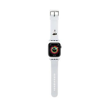 Karl Lagerfeld 3D Rubber Karl Head NFT - Bracelet pour Apple Watch 38/40/41 mm (blanc)