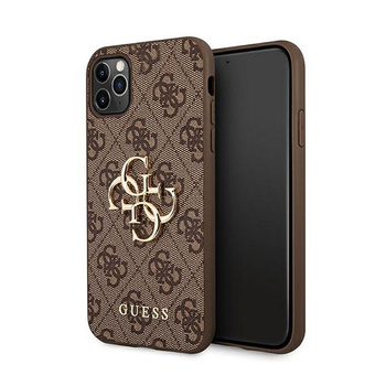 Guess 4G Big Metal Logo - iPhone 11 Pro Max Tasche (braun)