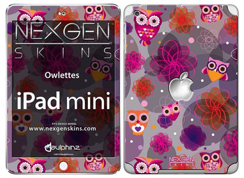 Nexgen Skins - sada skinů pro iPad mini s 3D efektem (Owlettes 3D)