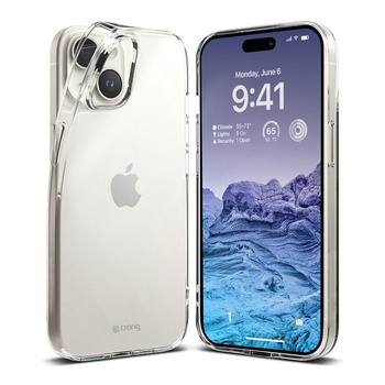 Crong Crystal Slim Cover - iPhone 15 Plus Case (Transparent)