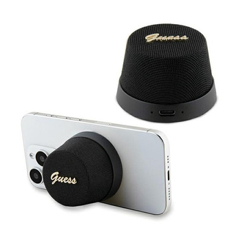 Guess Magnetic Script Metal Logo - Enceinte Bluetooth V5.3 (noir)