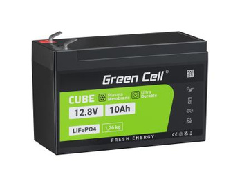 Green Cell - Batterie LiFePO4 12V 12.8V 10Ah pour systèmes photovoltaïques, camping-cars et bateaux