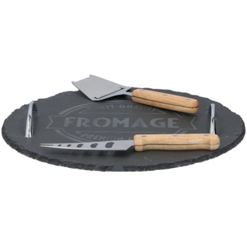 Alpina - Set de service à fromage (plateau, couteau et trancheur) diamètre 30 cm