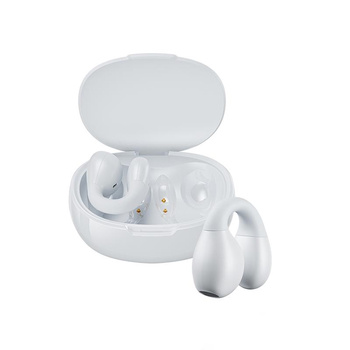 WEKOME VA12 Clip-On - Casque sans fil Bluetooth V5.2 TWS avec étui de chargement (blanc)