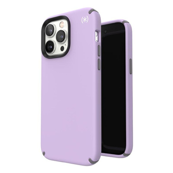 Speck Presidio2 Pro - Coque antibactérienne pour iPhone 14 Pro Max (Violet printanier / Gris nuageux / Blanc)