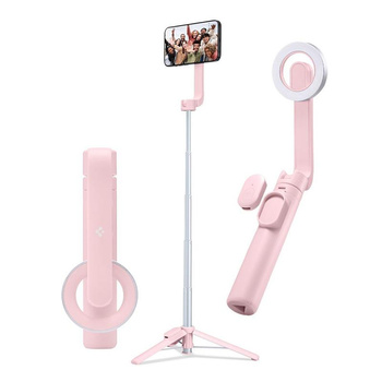 Spigen S570W MagSafe Bluetooth Selfie Stick Stativ - Smartphone Ständer / Selfie Stick Halter (Misty Rose)