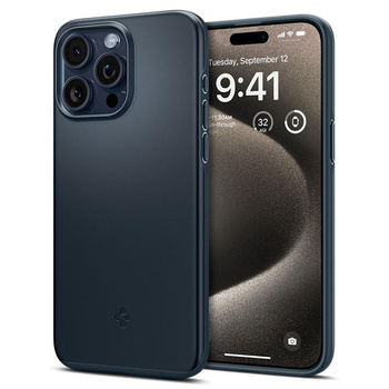 Spigen Thin Fit - Etui do iPhone 15 Pro Max (Metal Slate)