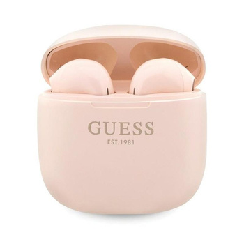 Guess True Wireless Script Logo BT5.3 - TWS casque + étui de chargement (rose)