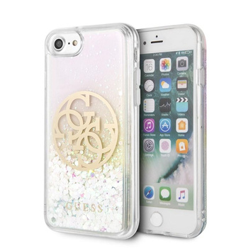 Guess Gradient Liquid Glitter Circle Logo - pouzdro pro iPhone SE 2020 / 8 / 7