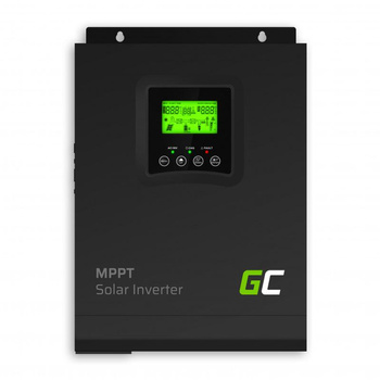 Green Cell - Inwerter solarny Falownik Off Grid z ładowarką solarną MPPT 12VDC 230VAC 1000VA/1000W Czysta sinusoida