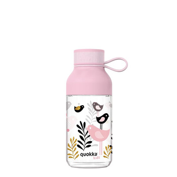 Quokka Ice Kids mit Riemen - 430 ml Tritan Trinkflasche mit Riemen (Birds)