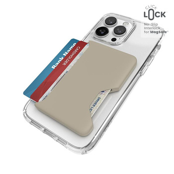 Speck ClickLock Wallet For MagSafe - Mágneses MagSafe pénztárca (halvány tölgy)