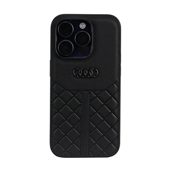 Audi Genuine Leather - iPhone 14 Pro Case (Noir)