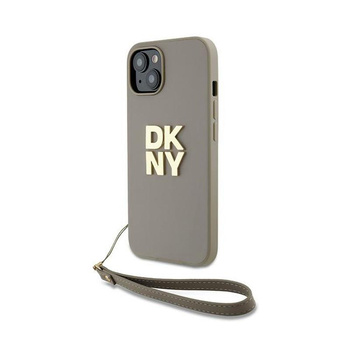 DKNY Handgelenkband Stock Logo - iPhone 15 Plus Tasche (beige)