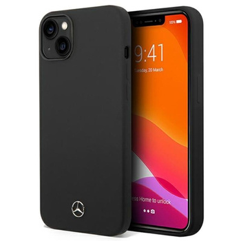 Mercedes Silicone Line - pouzdro pro iPhone 14 Plus (černé)