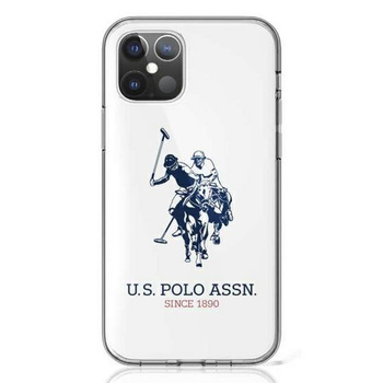 US Polo Assn Big Double Horse Logo - pouzdro pro iPhone 12 Mini (bílé)