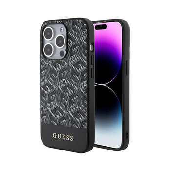 Pouzdro Guess GCube Stripes MagSafe - iPhone 15 Pro (černé)