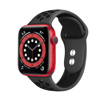 Crong Duo Sport - szíj Apple Watch-hoz 38/40/41/42 mm (szürke/fekete)