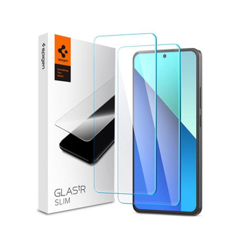 Spigen Glas.TR Slim 2er-Pack - gehärtetes Glas für Xiaomi Redmi Note 13 4G / LTE (2 Stück)