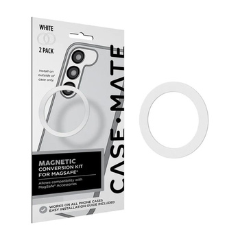 Case-Mate Magnetic Conversion Kit for MagSafe - Univerzális mágneses gyűrű tokhoz / okostelefonhoz 2 db. (Fehér)