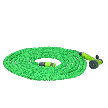 Kinzo - Stretch garden hose 7.5m-22.5m + spray gun with spray selection