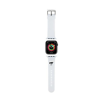 Karl Lagerfeld 3D gumiból készült Choupette Head NFT - szíj Apple Watch-hoz 38/40/41 mm (fehér)