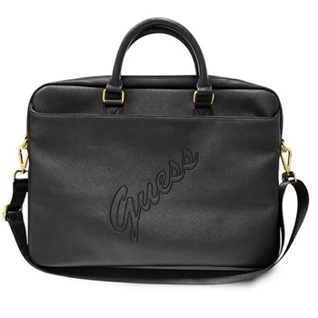 Guess Saffiano Script Computer Bag - 15" Notebook Bag (black)