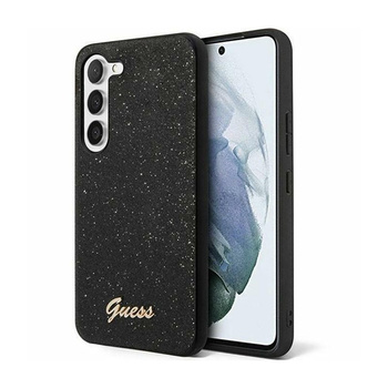 Guess Glitter Flakes Metal Logo Case - Samsung Galaxy S24 Case (black)