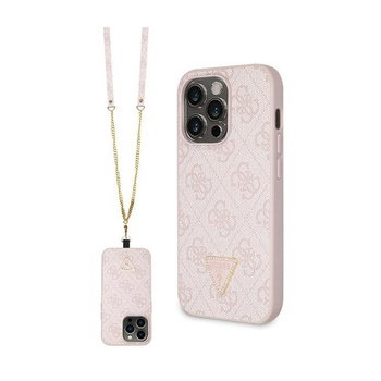 Guess Crossbody 4G Metal Logo - Coque iPhone 15 Pro Max (rose)