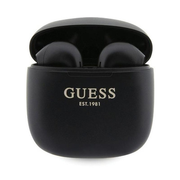 Guess True Wireless Script Logo BT5.3 - sluchátka TWS + nabíjecí pouzdro (černá)