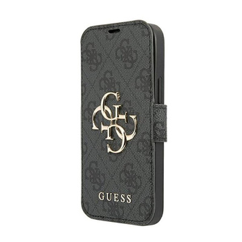 Guess Booktype 4G Big Metal Logo - Etui iPhone 13 Pro Max (szary)