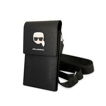 Karl Lagerfeld Metal Karl Head Wallet Phone Bag - Sac pour smartphone et accessoires (Noir)