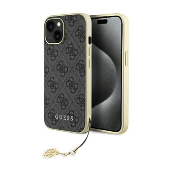 Guess 4G Charms Collection - pouzdro na iPhone 15 (šedé)