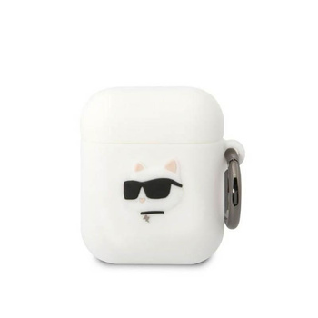 Karl Lagerfeld Silicone NFT Choupette Head 3D - Etui AirPods 1/2 gen (biały)