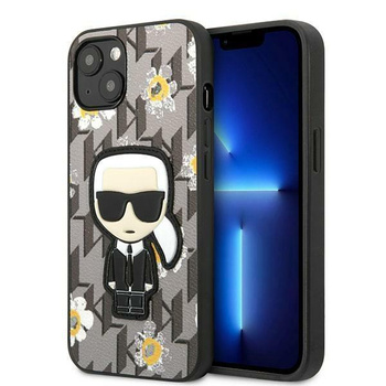 Karl Lagerfeld Iconic Karl Flower - Coque iPhone 13 (gris)